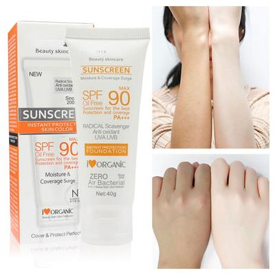 Crema solare per il viso e il corpo Crema solare sbiancante Crema solare Crema protettiva per la pelle Anti-età Controllo sebo Idratante SPF 90 Schermo solare