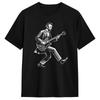 Abraham Lincoln Playing Guitar Retro Music T Shirt Summer Classic Tshirts Pure Cotton Leisure Tshirt For Unisexs Design Tees