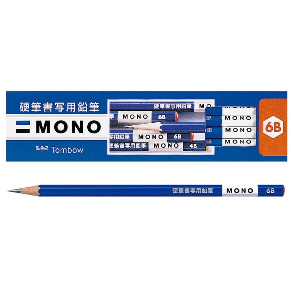 Карандаши Tombow MONO Hard Writing 1, 6B, дюжина, KM-KKS6B