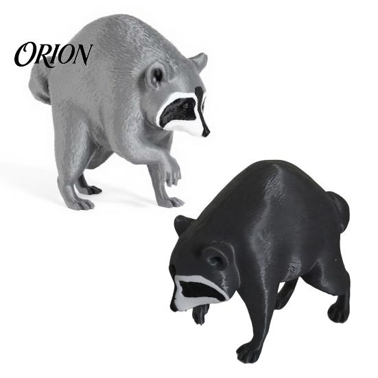 Desktop Office Accessories 3D Printed Racoon Figurine, Cute Raccoon Statue, Funny Desk Buddy, Small Room Ornaments Animal Collectible Figure for Home