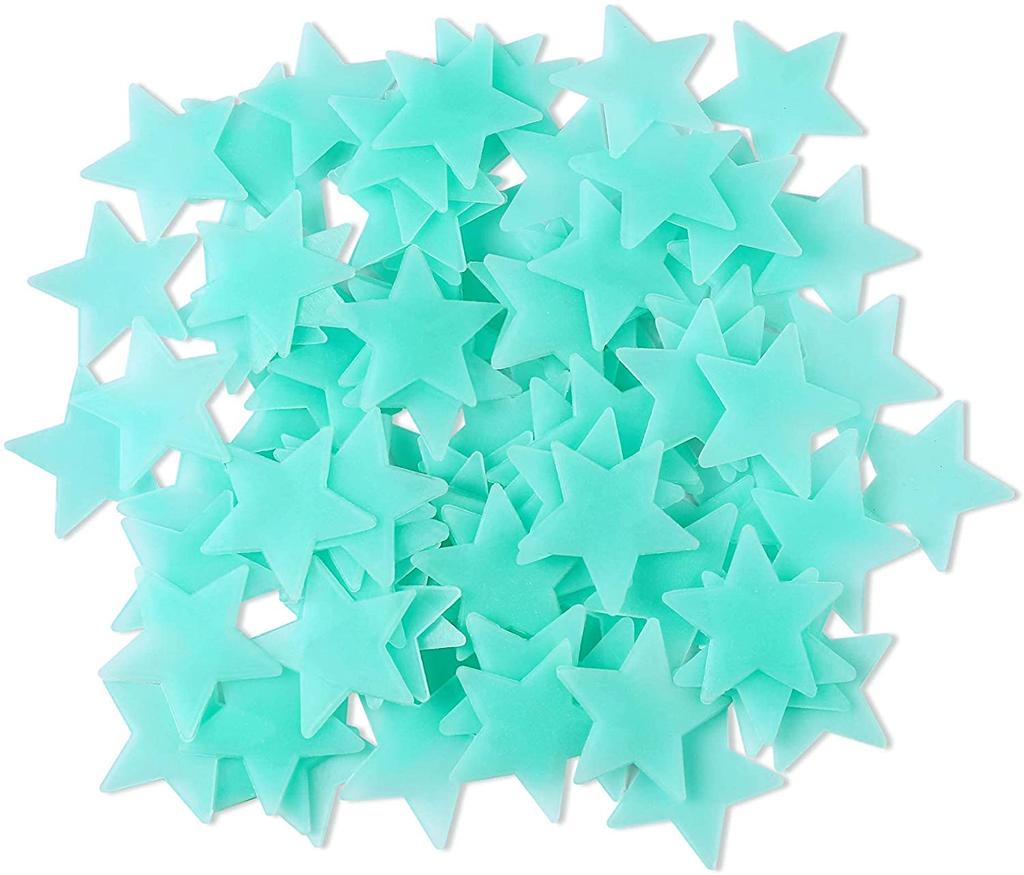 New Style Colorful Glow In The Dark Luminous Stars Plastic Wall Stickers Murals Decals for Home Decor Ceiling Wall Decorate