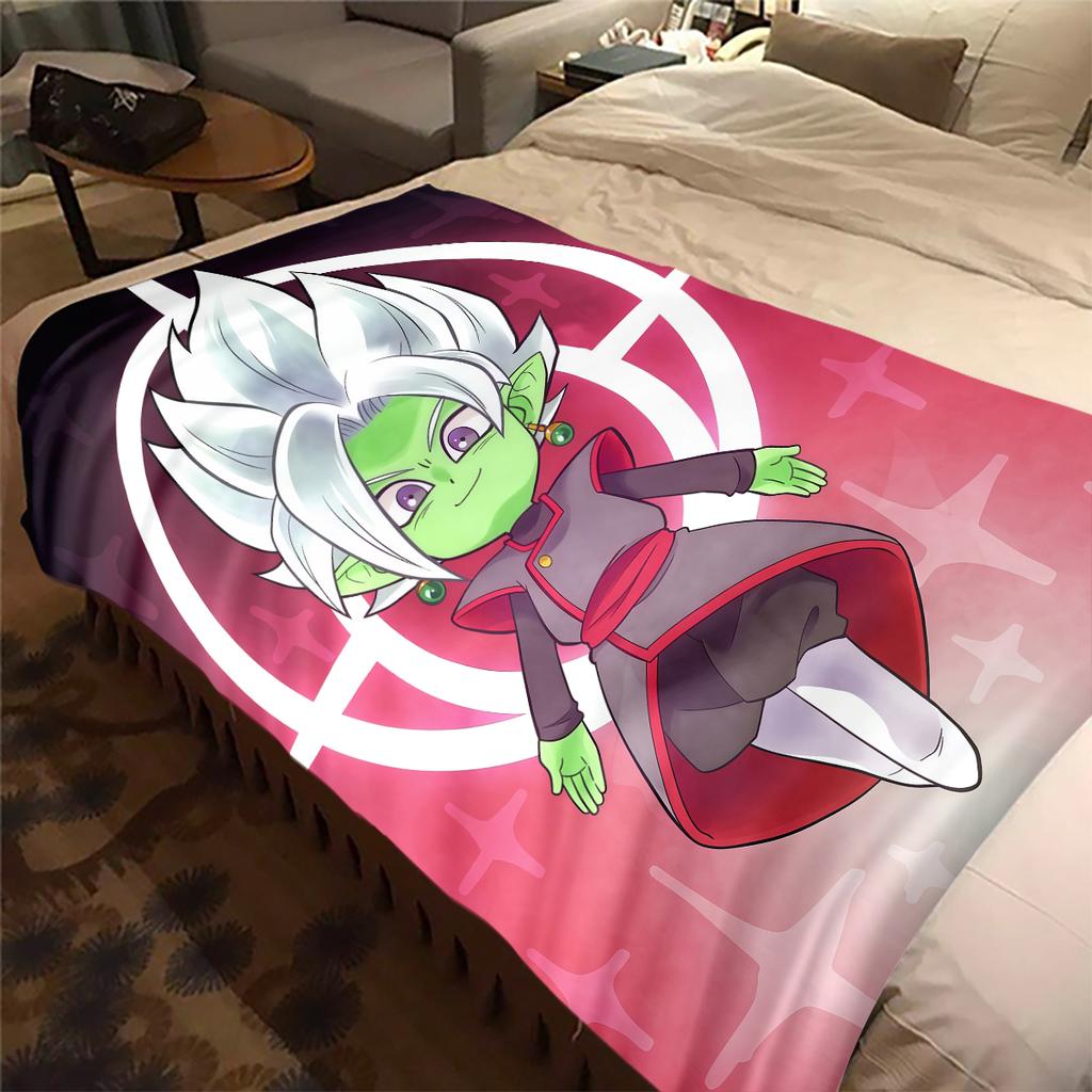 1PC Zamasu,Vegito Print Flannel Blanket, High quality All Seasons, Home Decor, Warmth and Comfort, Perfect for Christmas Gifts