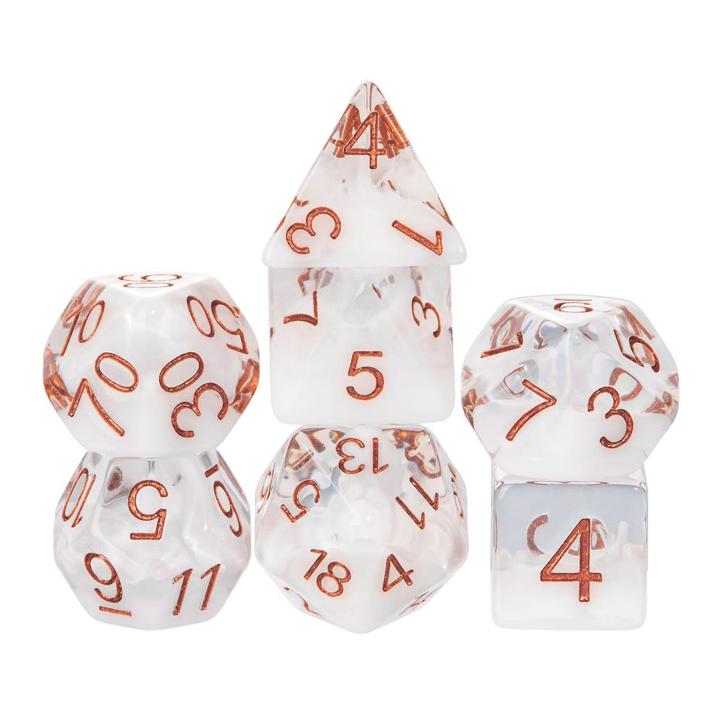 Cusdie Cool Magma DND Dice 7pcs Polyhedral Dice Set for Dungeons & Dragons Role Playing Board Games --Multiple Color Options