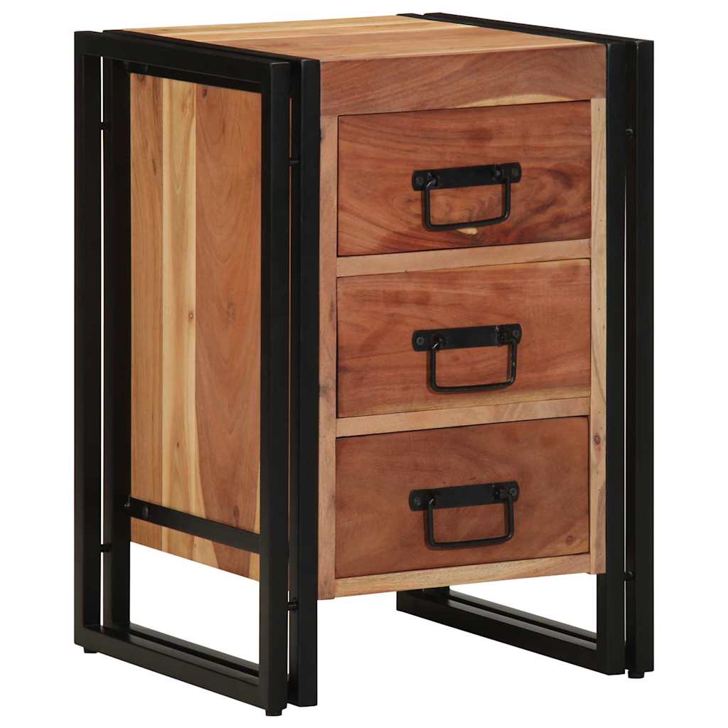 Nightstand Brown 40 X 40 X 59 Cm Solid Acacia Wood