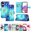 Cute Painted Leather Flip Phone Case on For vivo iQOO 15 Neo 11 Z10 Lite Z10X Z9X Z9 Turbo Z9S Pro Wallet Stand Book Cover Cards