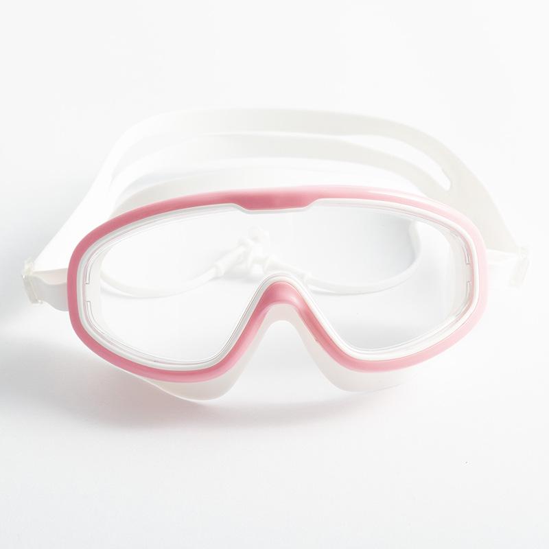 Children's Large Silicone Swimming Goggles - High-Definition, Waterproof, Anti-Fog, Ideal for Diving and Racing.