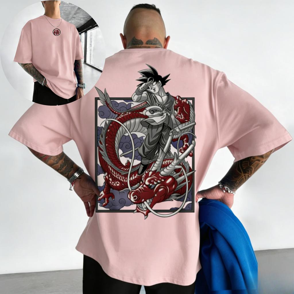 2026Dragon Ball Koszulka z Nadrukiem Kreskówkowym Letnia Męska Bawełniana Koszulka z Krótkim Rękawem Koszulka w Stylu Kreskówkowym