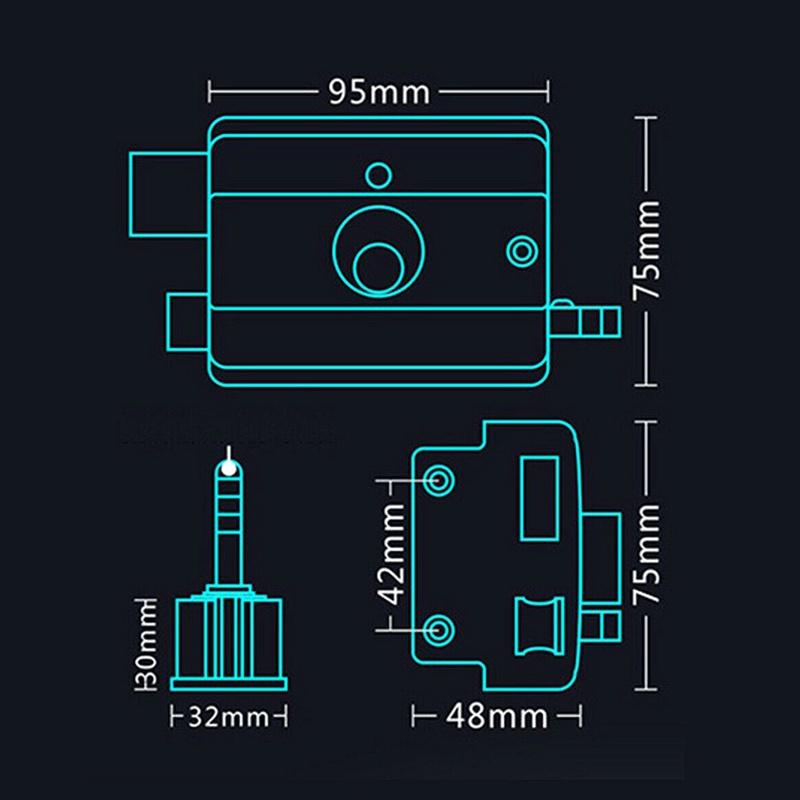 Închidere profesională puternică pentru interior Accesoriu pentru securitatea casei, antifurt, roșu, ușoară