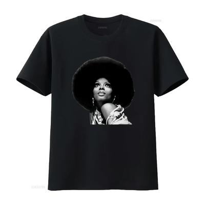 Diana Ross T-Shirt alle Größen süß signiert Muttergeschenk vintage gewaschen Mann dehnbar Unisex vielseitig Mode Oberteil für den Alltag