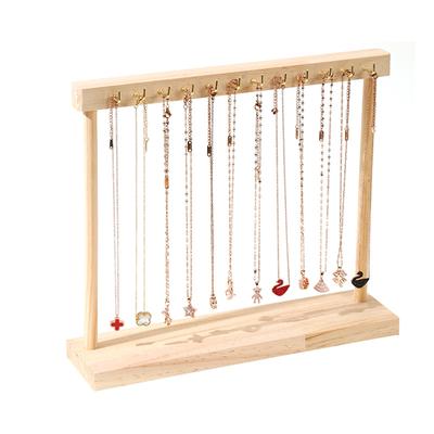 Elegante Portagioie in Legno Espositore per Collane in Legno Rack Organizer per Gioielli alla Moda per Uso Professionale