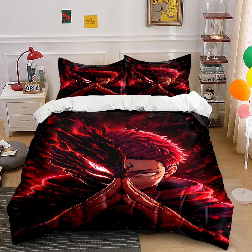 Red-haired Character Split Face. Bedding Sets Duvet Cover Sets Duvet Covers Pillowcases(1 * Duvet Cover 2 * Pillowcases Without Duvet Insert)