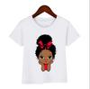 Summer Melanin Baby Girls Tshirt Cute Black Girl Magic Toddler Kids Top Tee Funny Lovely Childrens Polyester Fiber Clothing
