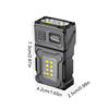 COB SMD Pocket Emergency Lantern Power Display Powerful Mini Torch Rotatable LED Keychain Flashlight for Camping Fishing Walking
