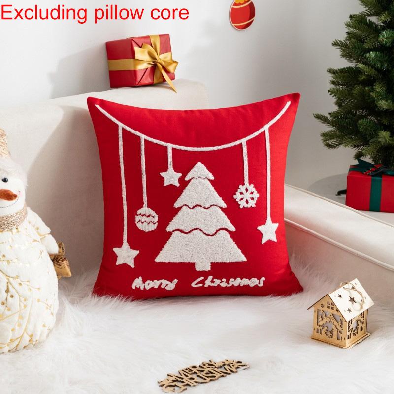 1 шт. Наволочка Вышитая Наволочка 45*45 см Наволочка для гостиной Лось Снеговик Спальня Диван Софа