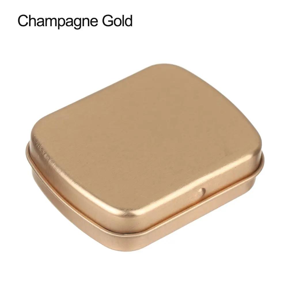 1 STUKS Metalen Rechthoekige Opbergdoos Container met Deksel Kleine Blikken Doosjes Lege Containers Zilveren Opbergdoos Koffer Organizer