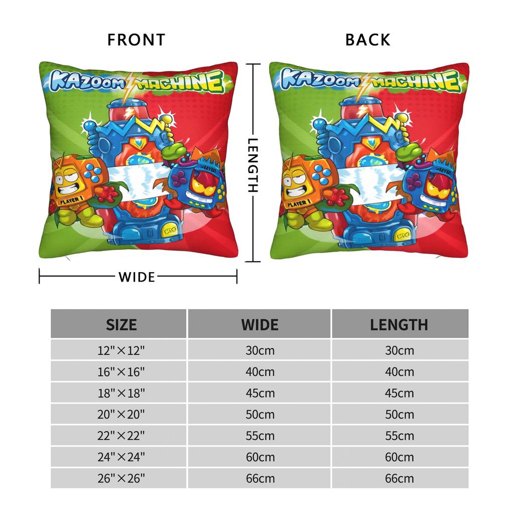 SuperThings Cartoon Square Pillow Case Super Zings Kindergarten Cushion Cover Customized Decorative Pillowcase for Home 40x40cm
