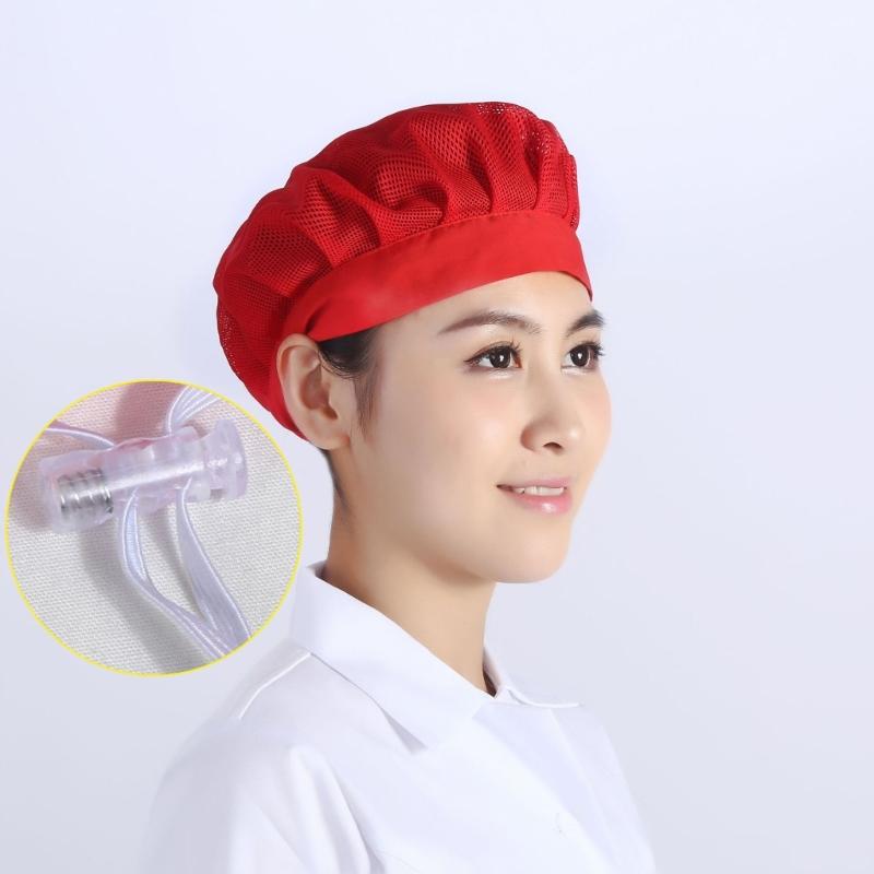 Dustproof Work Cap with Mesh Ventilation for Chefs and Food Handlers Elastic Edge for Secure Fit Foldable for Easy Carry