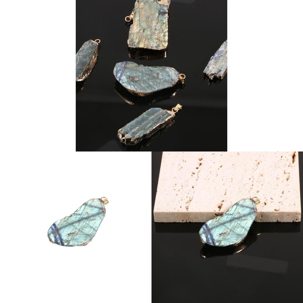 Natural Stone Raw Crystal Pendant With Electroplated Edging For Jewelry Enthusiasts