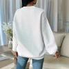 Trendy European & American Round Neck Solid Color Long-Sleeve Ladies' Sweatshirt for Autumn & Winter