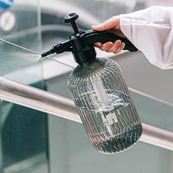 2L Watering Can with Scales Multipurpose PP Pressure Type Mister Spray Bottle Garden Supplies