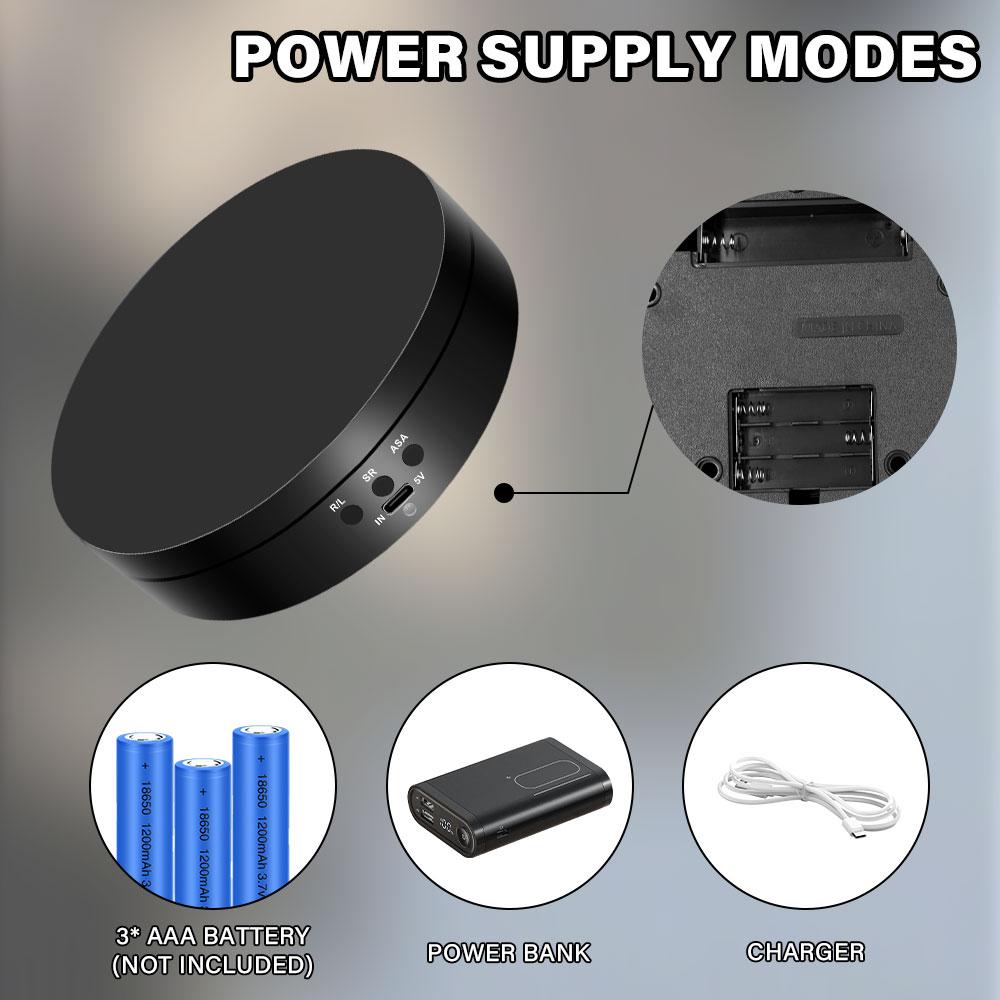 Motorised Rotating Mirror Display Stand,360 Degree Turntable, Jewellery Holder,USB Power Supply, Rotating Shooting, Three Speeds