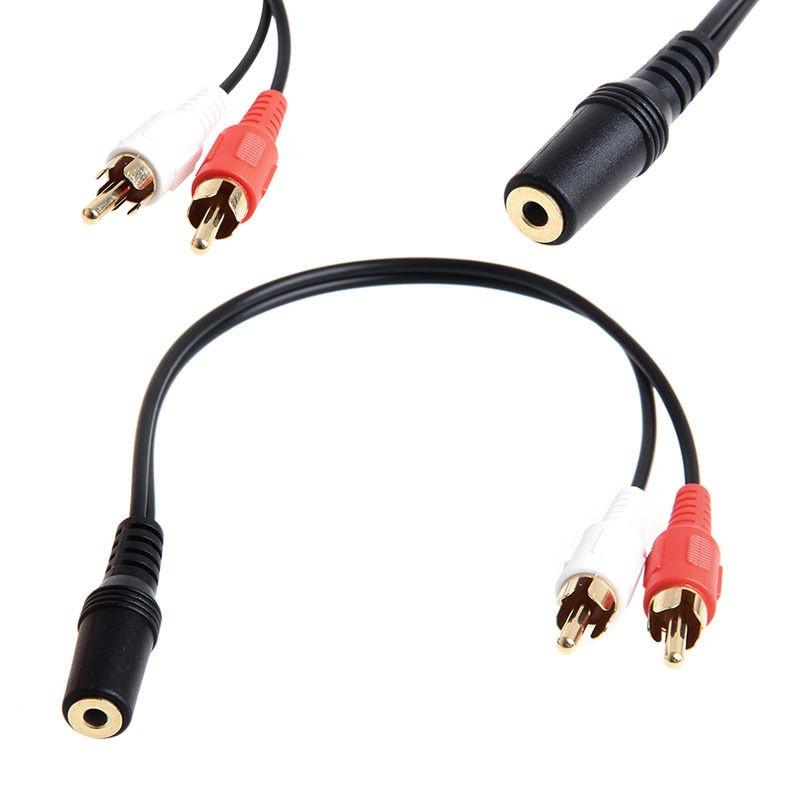 Buy AUX Male To RCA Female Splitter Cable Stereo Audio AV