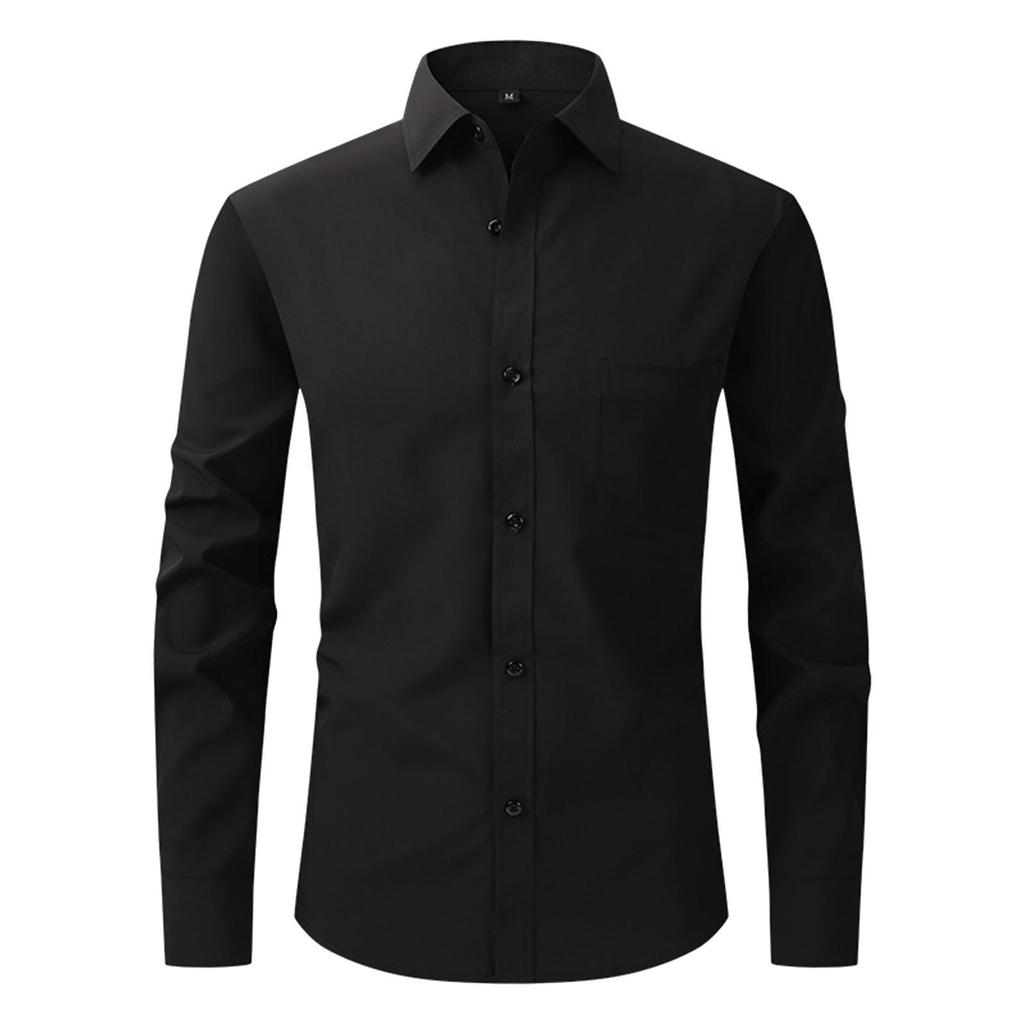 Vierseitiges Stretch-Hemd für Herren, Business-Casual-Langarmshirt