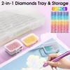 2 in 1Diamond Art Tray Storage Box, Diamond Printing Tools Accessories, Desk organizer Box For DIY Crafts Accessories Jewelry Be