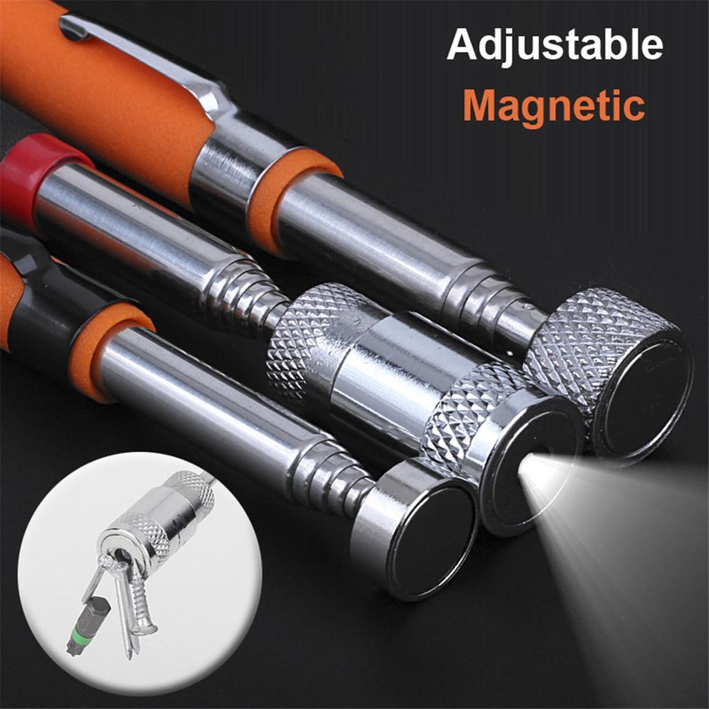 Portable Telescopic Magnetic Picker Pen Extendable Magnetic Pickup Rod for Picking Screws Nuts Bolts Auto Repair Workshop DIY Hand Tool