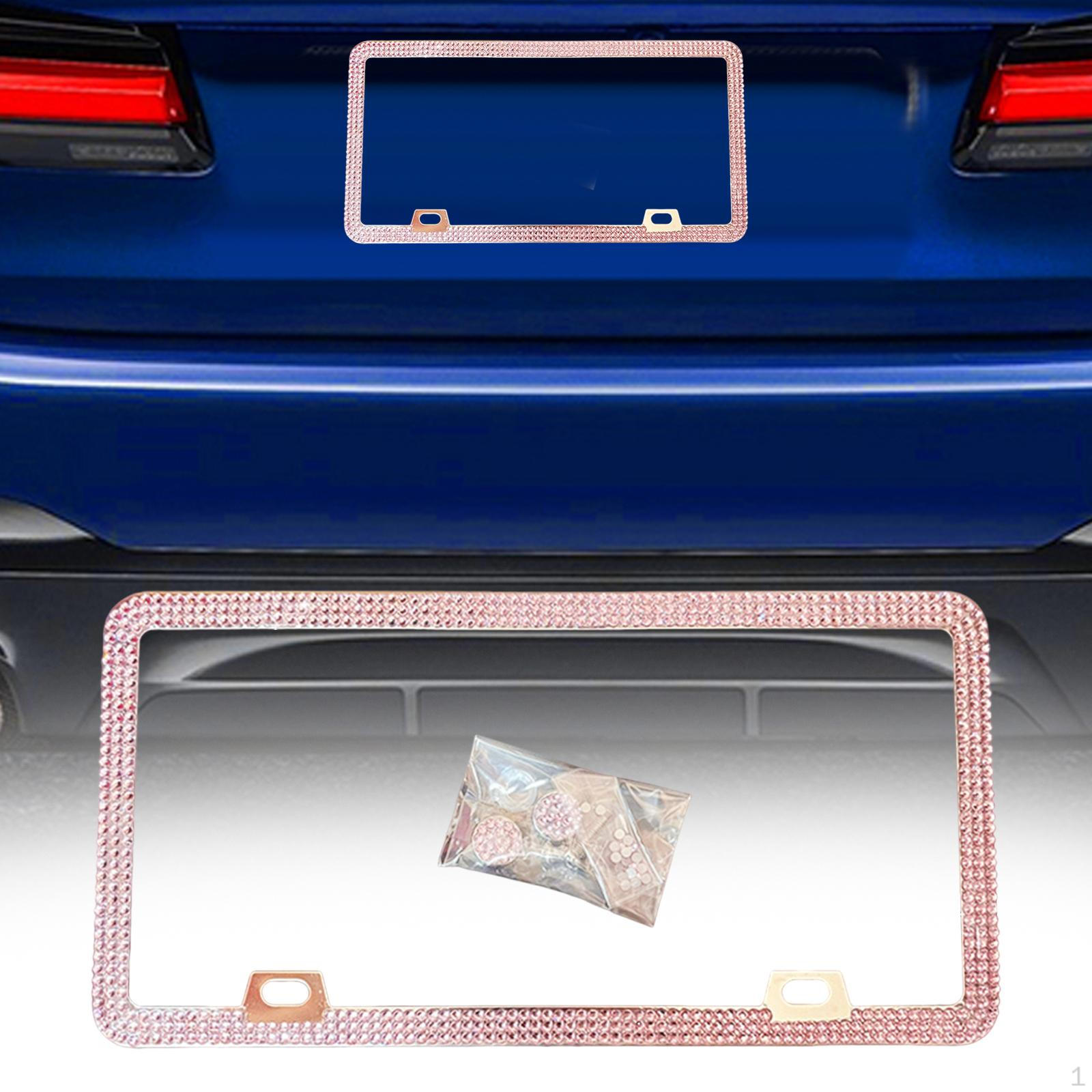 

Рамка номерного знака автомобиля, кронштейн, со стразами, автомобили США, держатель розовый