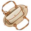 Michael Kors MK Eliza Monogram Tote Bag Women Tote Bags Vanilla-White Acorn-Brown 30F5GZAT0B-WHITE