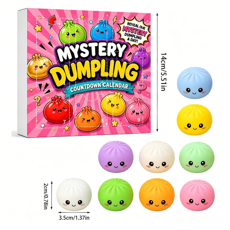 Fidget Mystery Baozi Countdown Calendar  Sensory Toy For Kids Teens Adults Party Table Decor Christmas Gift