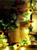 Waterproof 2m 20LED Sunflower Roses String Lights Outdoor Artificial Flower Fairy String Lights Sunflower Roses Garland with Lights for Garden