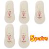 5 Pares Meias de Silicone Antiderrapantes Invisíveis No Show Verão Ultra-finas Respiráveis Meia Sapato Chinelos Meias de Seda de Gelo Corte Baixo Barco