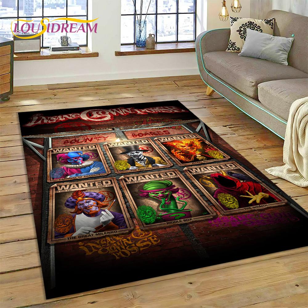 Insane Clown Posse Icp Juggalo Rap Metal Koberec Kobereček pro Ložnici Obývací Pokoj Domácí Dekorace Pohovky,Děti Velký Dekor Podlahová Rohož