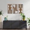 Large Boho Wooden Wall Art Modern Hollow Panel Bohemian Wall Decor Minimalist Geometric Abstract Artwork for Dining Room Living Room Bedroom