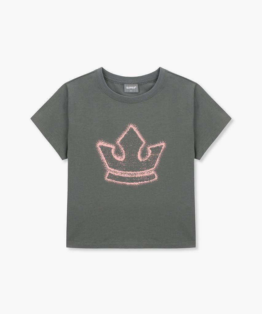 SUPRA Women'S Small Crown T-Shirt (Gray)