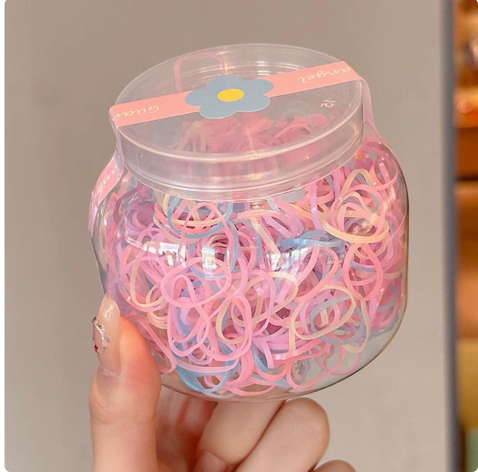 

500 шт./компл. для девочек, разноцветные одноразовые резинки для волос, повязки на голову, детские резинки для хвостиков, детские аксессуары для волос One Size