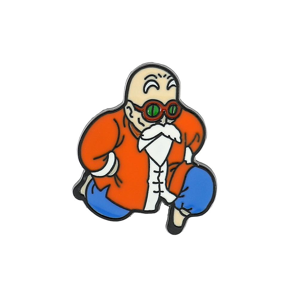 Dragon Ball Peripheral Japanese Cartoon Metal Brooch Pin Hat Clothing Alloy Paint Badge