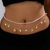 Summer Beach Layered Beads Waist Chain for Women Boho Starfish Pearl Shell Charms Sexy Bikini Belly Body Chains Vacation Jewelry