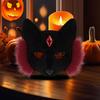 Face Cover Costume Cat Breathable Halloween Headwear Faux Face Cover With Gems For Adults Kids Christmas Holiday Masquerade