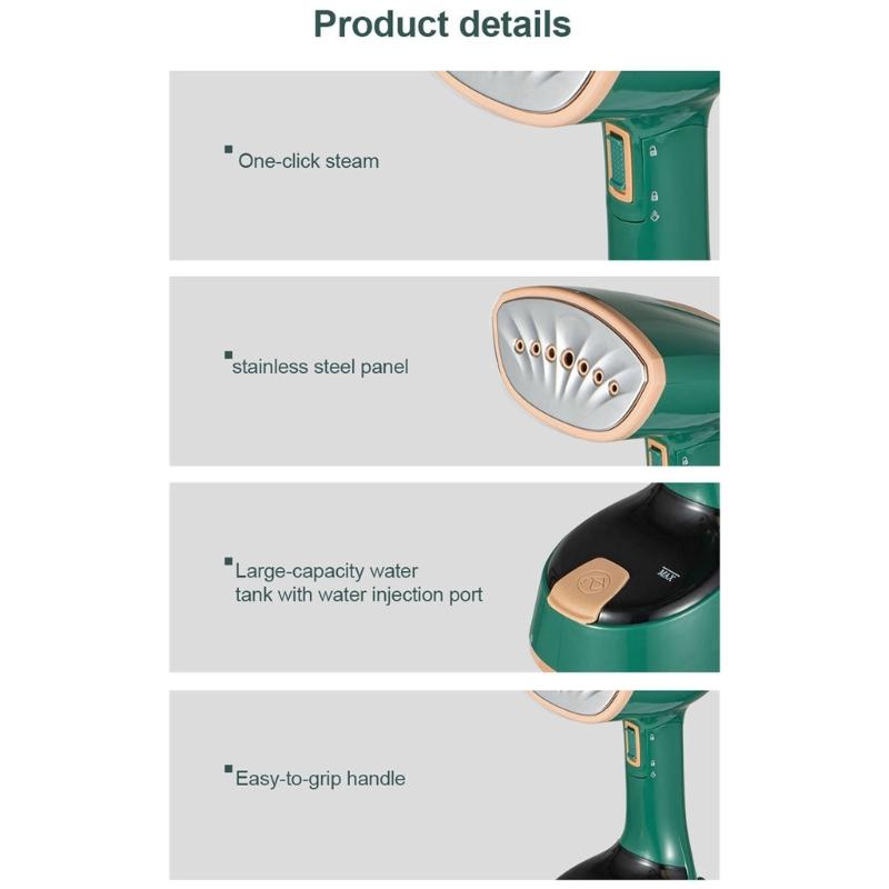 Reise-Dampfbügler 120ML Dampfbügeleisen für Bekleidung Heimtextilien Schnelles Aufheizen Kleiderdampfer für Zuhause Büro