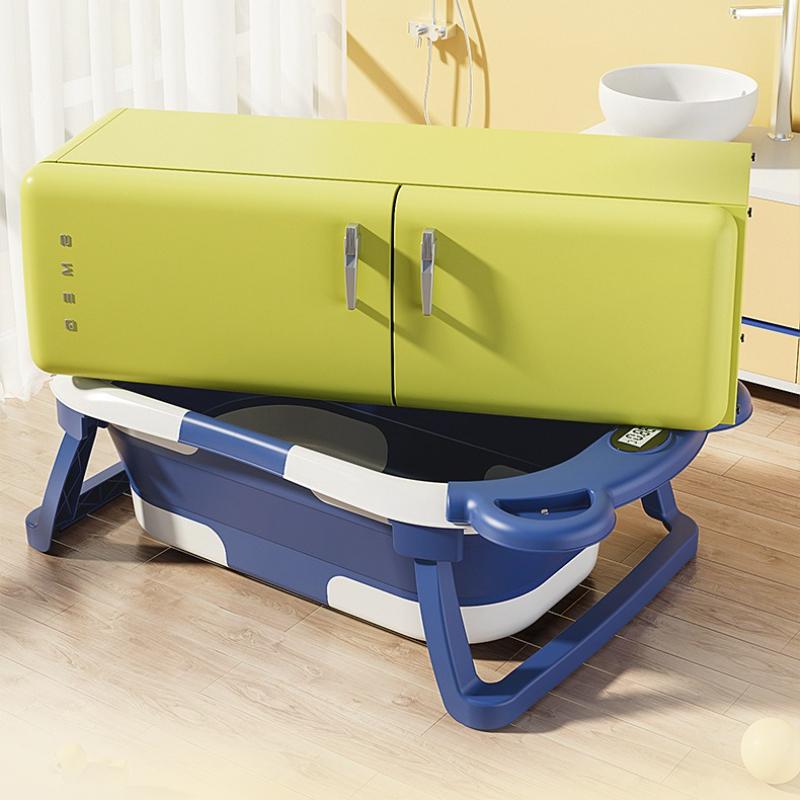 Intelligente Temperaturmessung Baby-Faltbadewanne, Haustierbadewanne, katzenspezifische Badewanne, Katze- und Hundebad, niedliche und lustige Badewanne