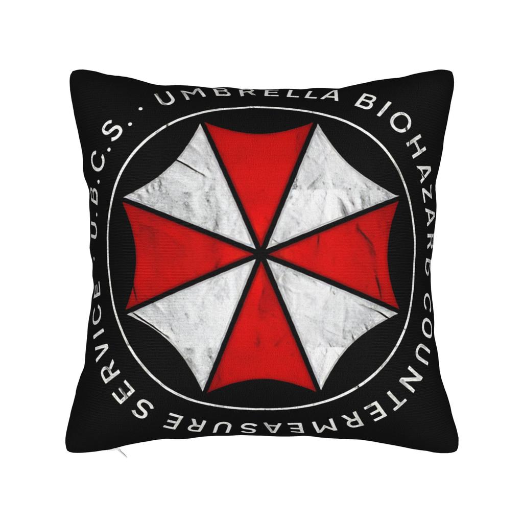 Umbrella Corporations Logo Residents Evils Pillow Cover Print Cushion Cover Kawaii Pillow Case For Sofa Bedroom Home Decor