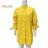 Women Long-Sleeved Shirt Commuter Solid Color Loose Fit Top Round Neck Mid-length Shirt for Work Parties Vacation