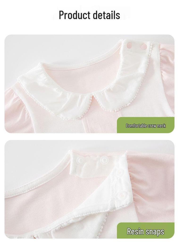 Angel Garden Summer Short Sleeve Newborn Jumpsuit Romper