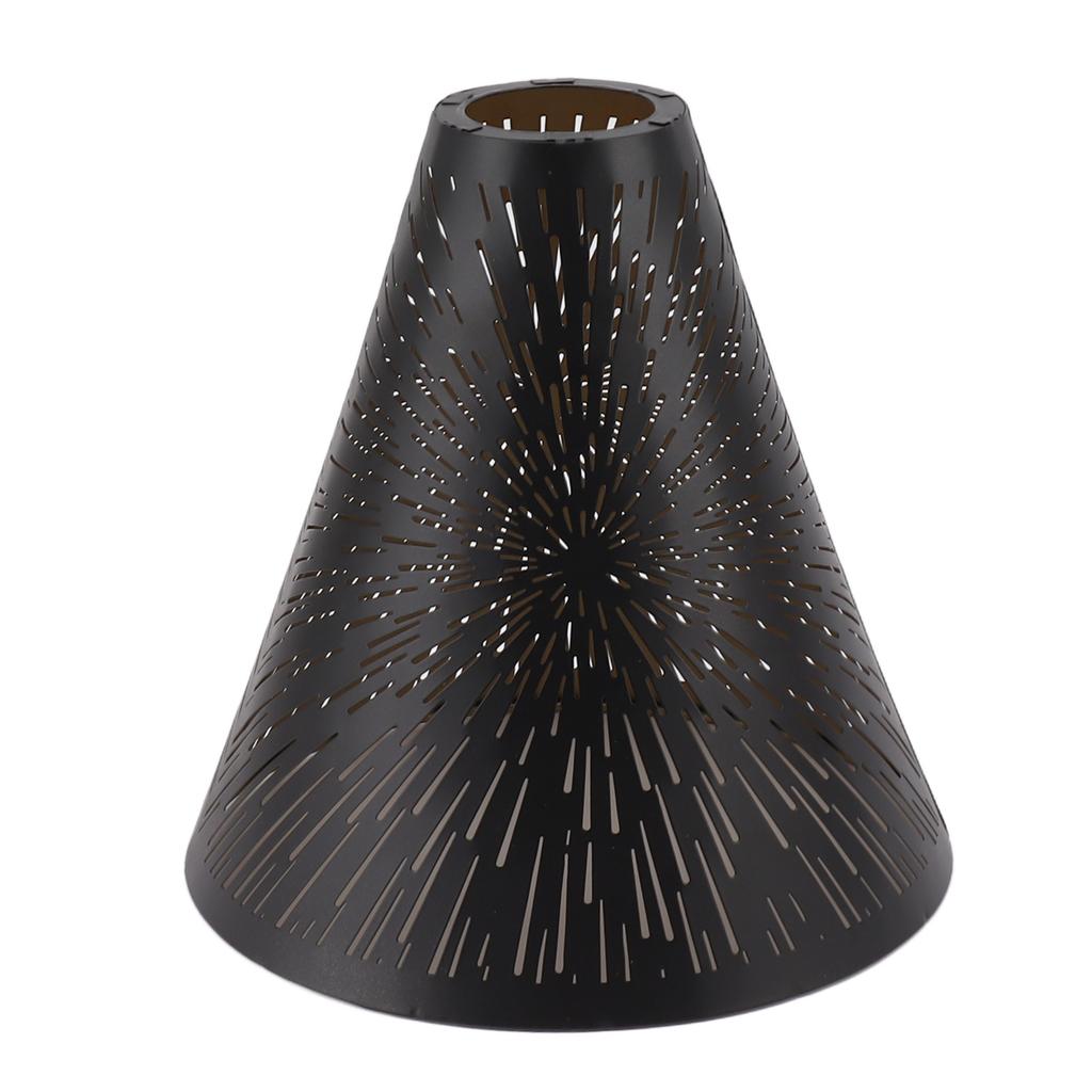 Table Lamp Shade Laser Engraved Metal Fireworks Shape Projection Lampshade for Bedroom