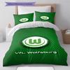 VfL Wolfsburg Pattern Bedding Set Quilt Cover Pillowcase Home Decor Gift (1 * duvet cover + 2 * pillowcase, without core)