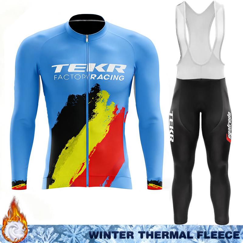 

TEKR Men s Cycling Jersey Thermal Man Maillot Winter Fleece Clothing Outfit Clothes 2026 Sportswear Set Mens Retro Jackets Suit Asian size - 4XL