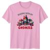 Reading With My Gnomies Christmas Holiday Unisexs TShirt Unisexs Tee Graphic Top